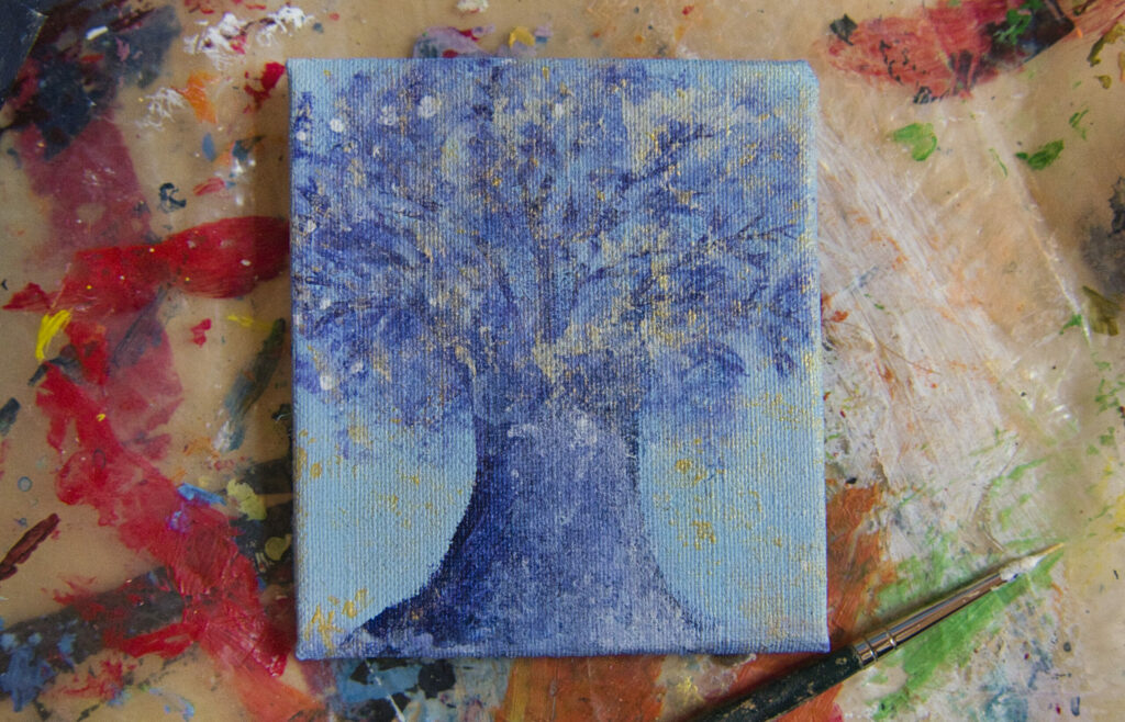 Lebensbaum lila blau